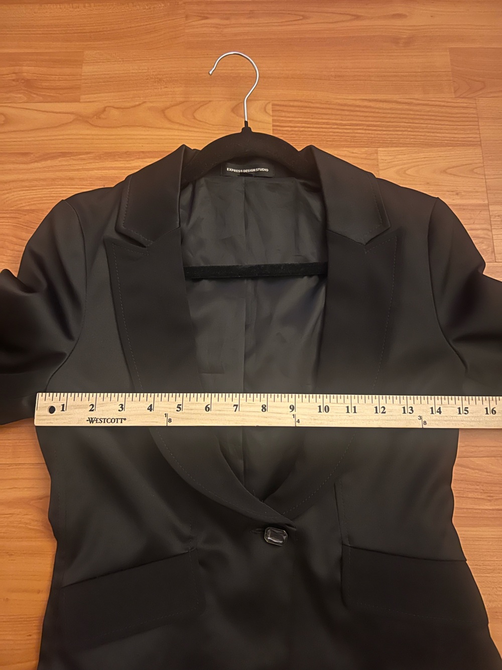 Express Design Studio Satin Tuxedo Suit Jacket - Picture 10 of 11